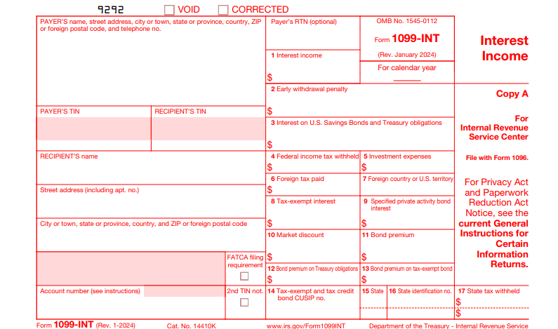 1099 INT form